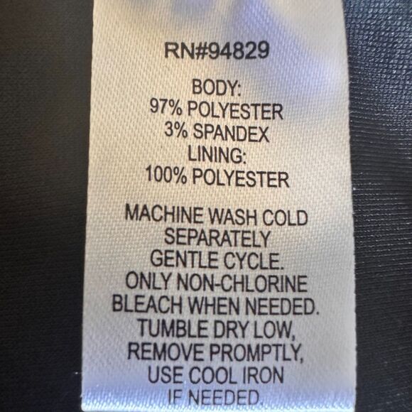 BLACK BODYCON ASYMMETRICAL RUCHED DRESS SURPLICE NECKLINE SIZE LARGE - Picture 8 of 8